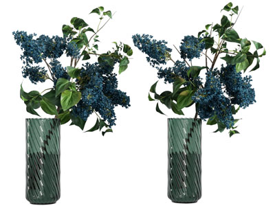 现代玻璃花瓶花卉摆件