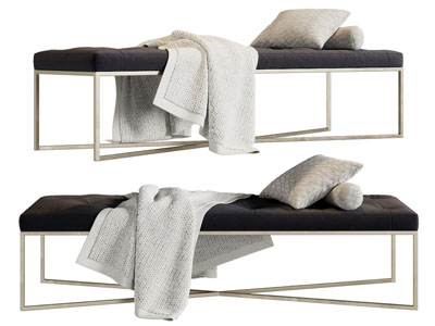 现代长方形沙发凳