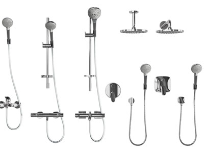 现代不锈钢淋浴花洒