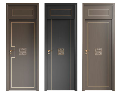 新中式单扇平开门