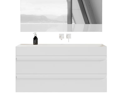 现代洗手台、镜子