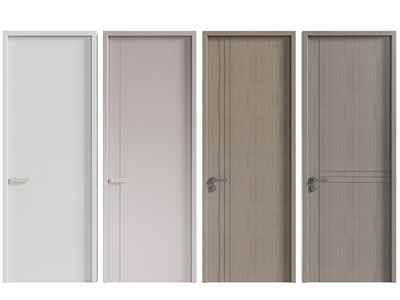 现代单扇平开门