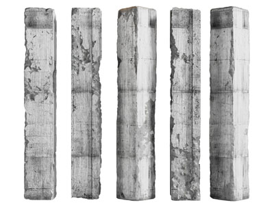 现代残破的混凝土水泥柱子3d模型 现代残破的混凝土水泥柱子