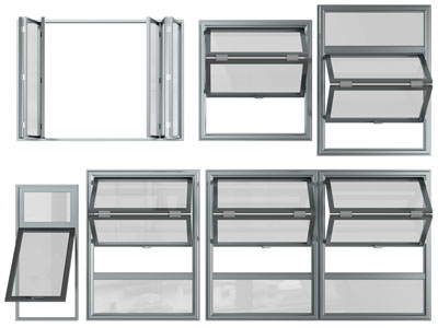 现代推拉折叠窗户