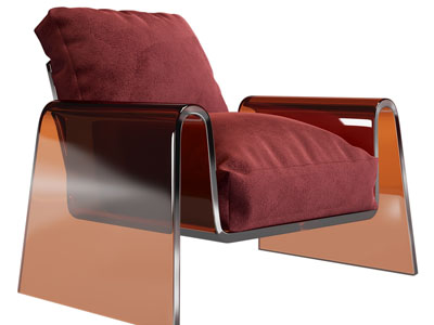 现代亚克力休闲椅子