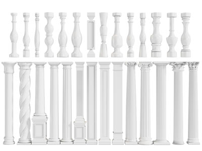 欧式圆形罗马柱子3d模型 欧式圆形罗马柱子