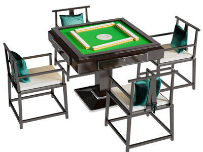 新中式麻将娱乐桌椅组合