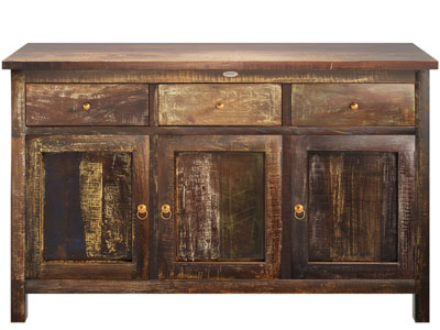 中式做旧实木玄关柜、边柜