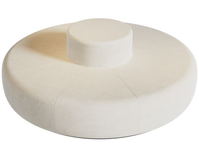 现代圆形公共椅子