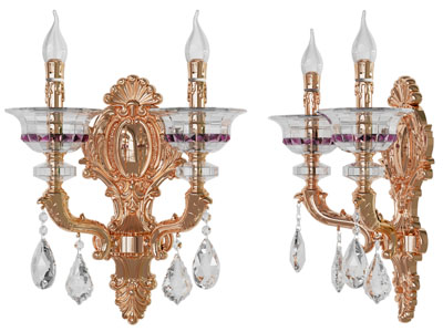 欧式雕花烛台壁灯