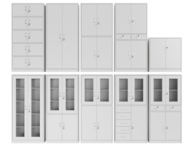 现代金属办公文件收纳装饰柜