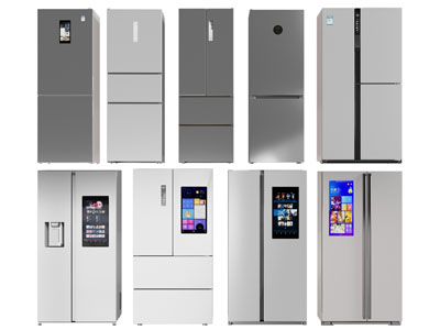 现代双开门、上门电冰箱