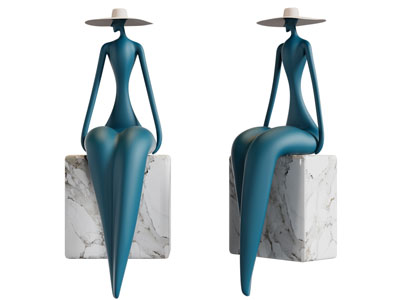 现代雕塑雕刻摆件3d模型 现代雕塑雕刻摆件