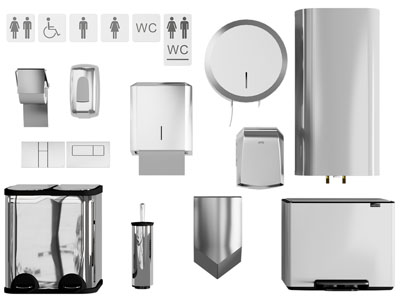 现代厕纸盒、垃圾桶卫浴小件