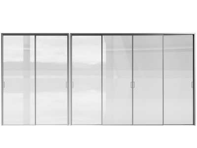 现代玻璃推拉门