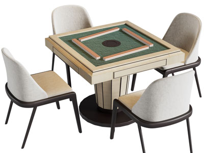 现代休闲麻将娱乐桌椅组合