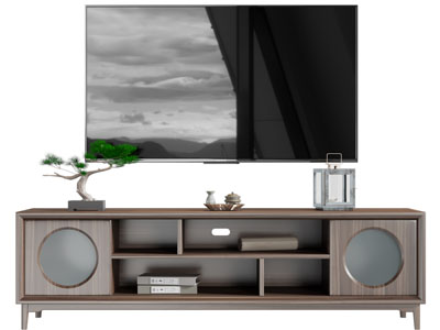 新中式电视柜、电视机