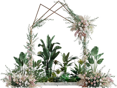 现代户外花草植物、花卉美陈