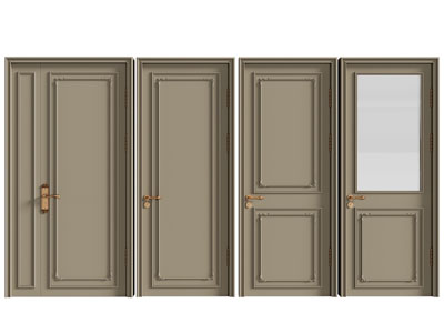 简欧单扇、子母入户平开门