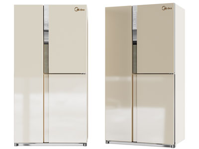 现代左右三开门电冰箱