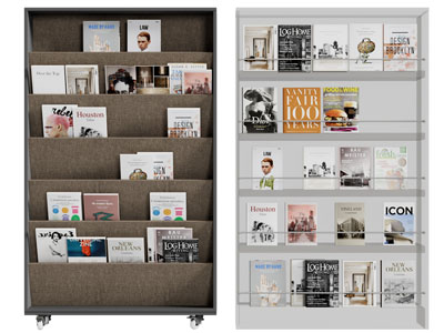 现代书籍杂志装饰书柜