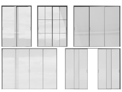 现代双扇、四扇推拉门
