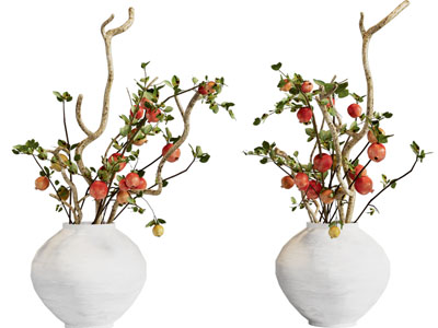 新中式陶艺花瓶花卉