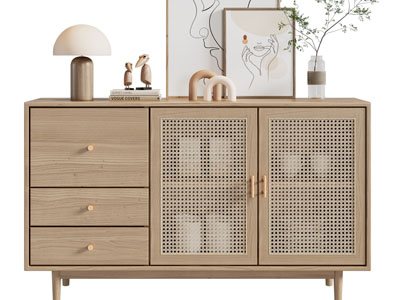 北欧实木玄关柜、边柜