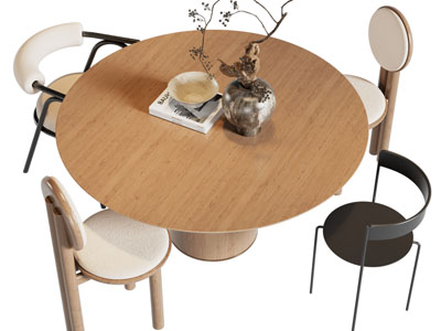 现代餐桌椅组合