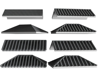 新中式瓦片屋檐建筑构件