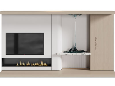 现代电视背景墙3d模型 现代电视背景墙