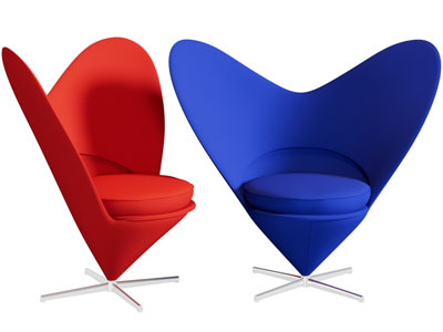 现代爱心造的休闲椅子