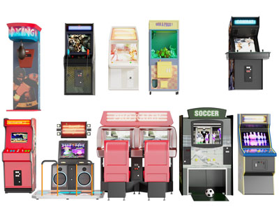 现代游戏机游乐设备3d模型 现代游戏机游乐设备