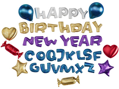 现代生日字母墙饰挂件