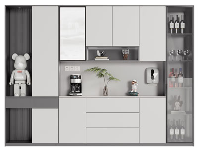 现代酒柜3d模型 现代酒柜