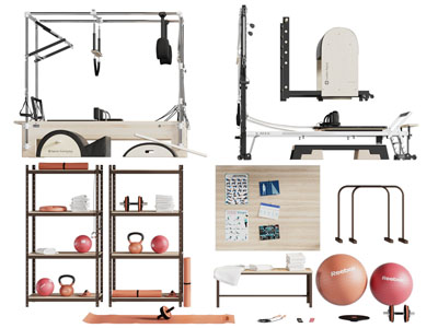 现代瑜伽床、健身器材3d模型 现代瑜伽床、健身器材