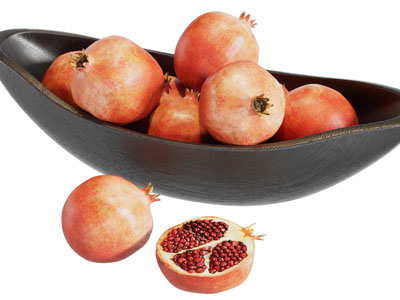 现代黑色果盘石榴水果