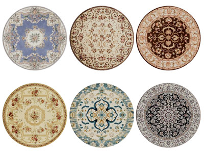 欧式图案圆形地毯3d模型 欧式图案圆形地毯