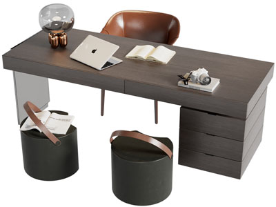 现代书桌椅组合