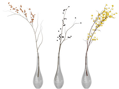 现代玻璃花瓶花卉