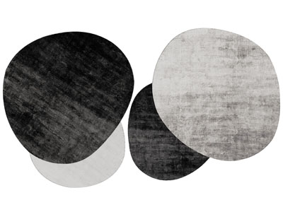 现代不规则圆形地毯3d模型 现代不规则圆形地毯