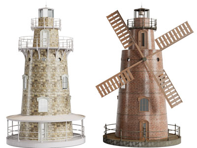 现代风车塔建筑