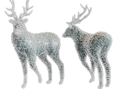 现代麋鹿雕塑雕刻3d模型 现代麋鹿雕塑雕刻