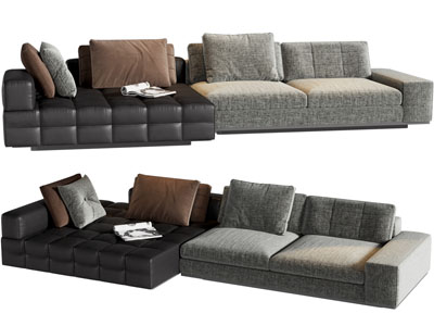 现代拼接多人沙发