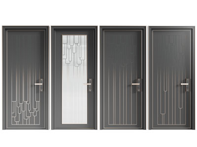 新中式单扇平开门