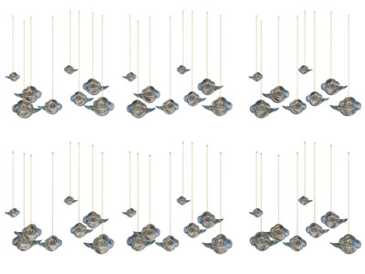 新中式祥云垂线吊灯
