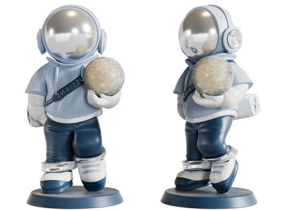 现代宇航员雕塑雕刻摆件3d模型 现代宇航员雕塑雕刻摆件