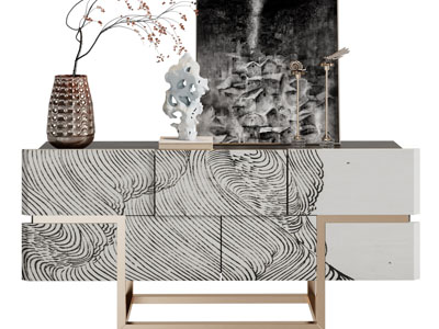 新中式玄关柜、边柜