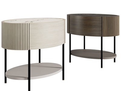 现代实木床头柜