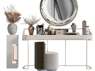 现代轻奢化妆、梳妆台